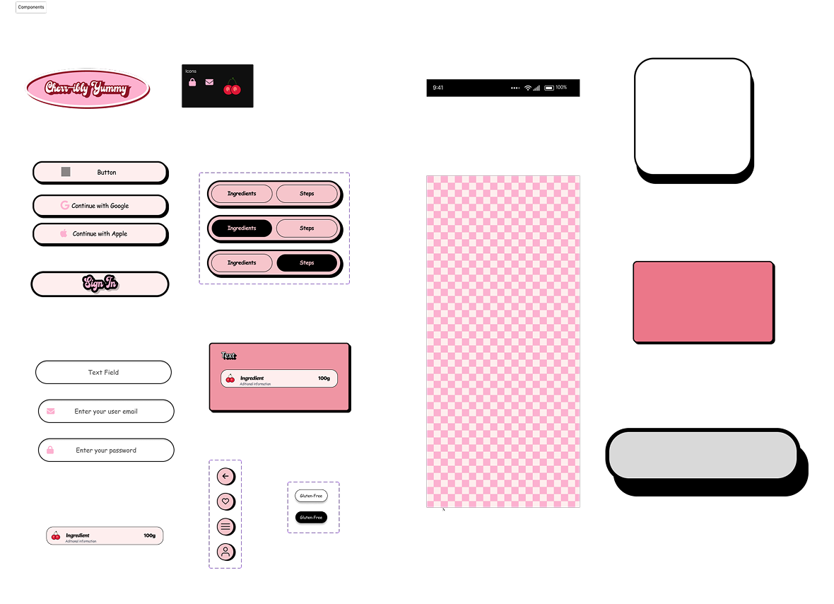 Component library: buttons, chips, inputs, tags, cards