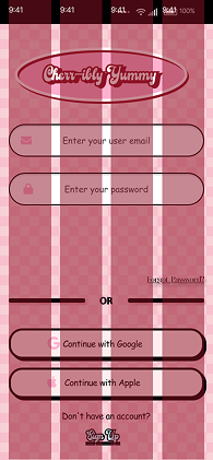 Sign in screen showing the 4-column grid overlay